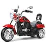 Costway - 3 Wheel Kids Ride On Motorcycle 6V Battery Powered Electric Toy - Red