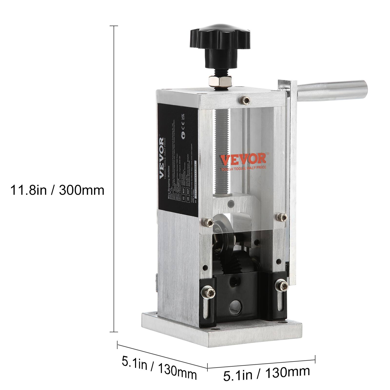 11.8in / 300mm

VEVOR

VEVOR TOOLS. HALF PRICE

5.1in / 130mm