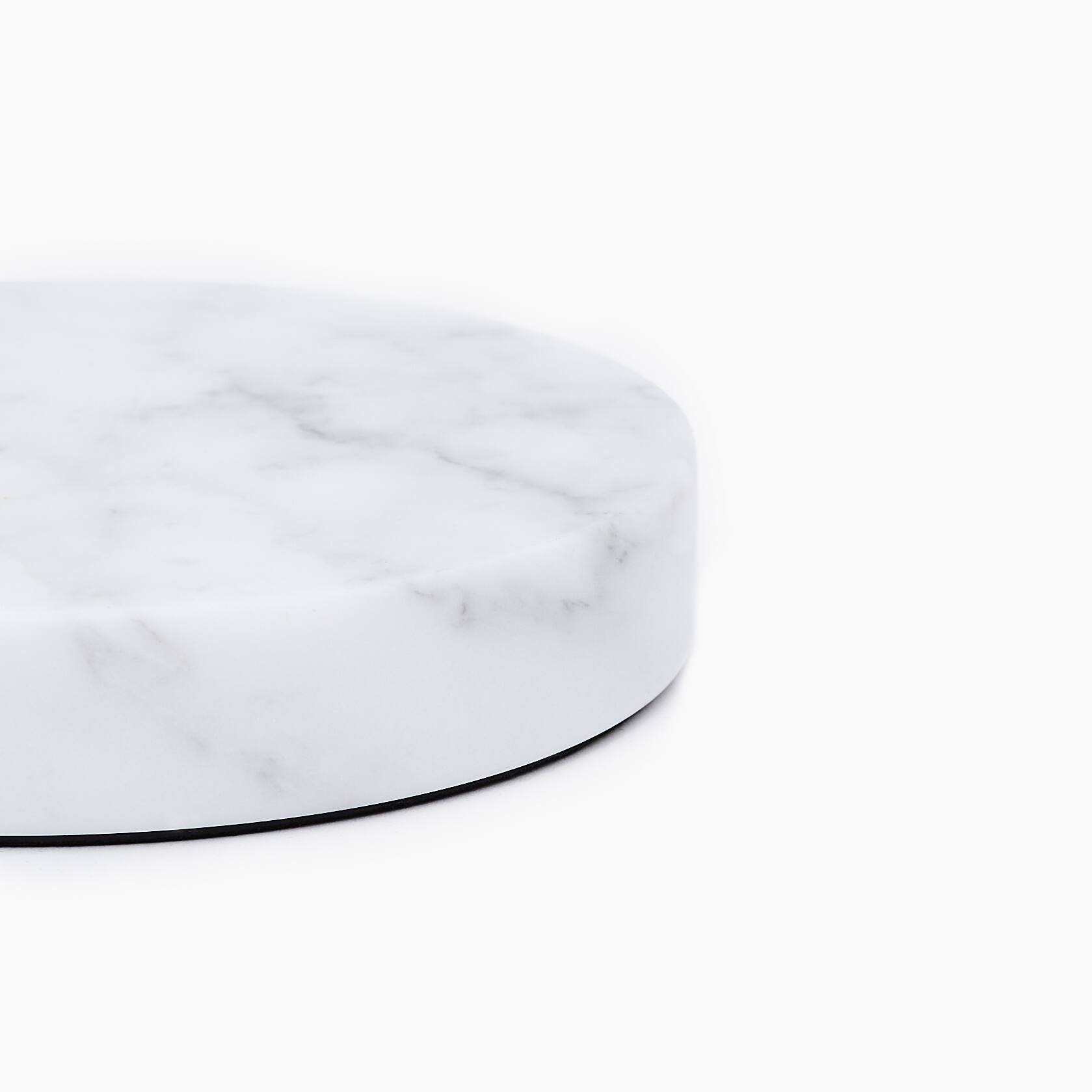 Alt View 12. Einova - Eggtronic Stone 10W Wireless Charging Pad for Qi-enabled Devices - White Marble.