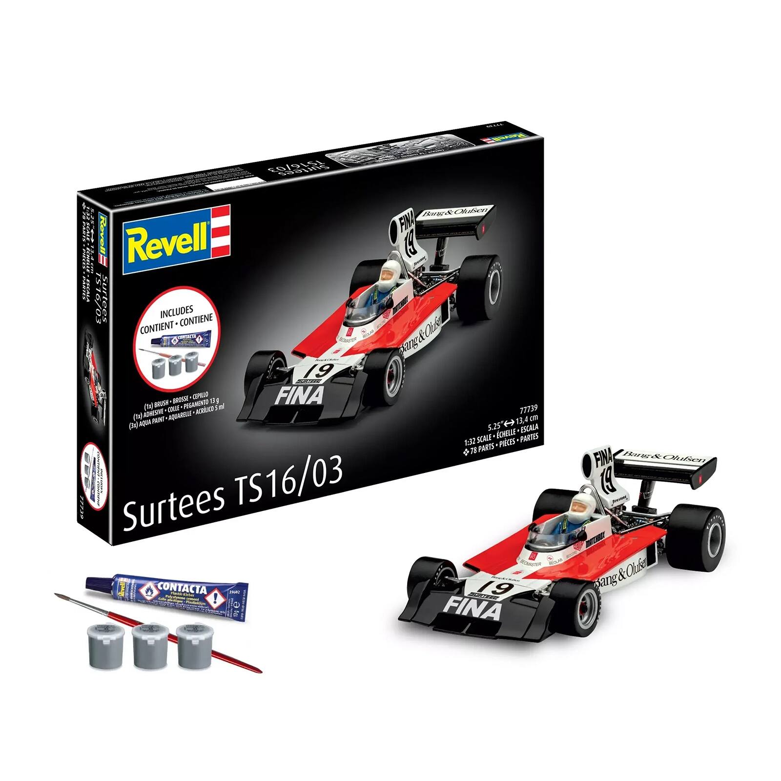 MILL  
TS16/03 Bang & Olufsen FINA Revell PARTES RIDER TS16/03 Surtees INCLUDES CONTIENE CONTIENT FREE - 19 XXXXX BRUSH BROSER PEGAMENTO CEPRILLO 15g FINA (b/ COLLE ACRIUCO ml 77739 (by) ADHESIVE AQUARELLE A GTO AUDA PAINT I 13, A 5.25 ESCALA SCALE CHELLE PARTES 1:32 ^ PIECES +78 PARIS Surtees TS16/03 PRODUCTION CONTACTA Total sance.  
SUNTERS 19 - ! Flasbetbyn FINA  
FINA Bang & Olufsen 192 ang &O Oluket