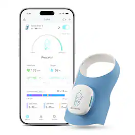 Sense-U - Baby Smart Sock Shoe Monitor with On-Device Notifications, Track Heart Rate - Green
