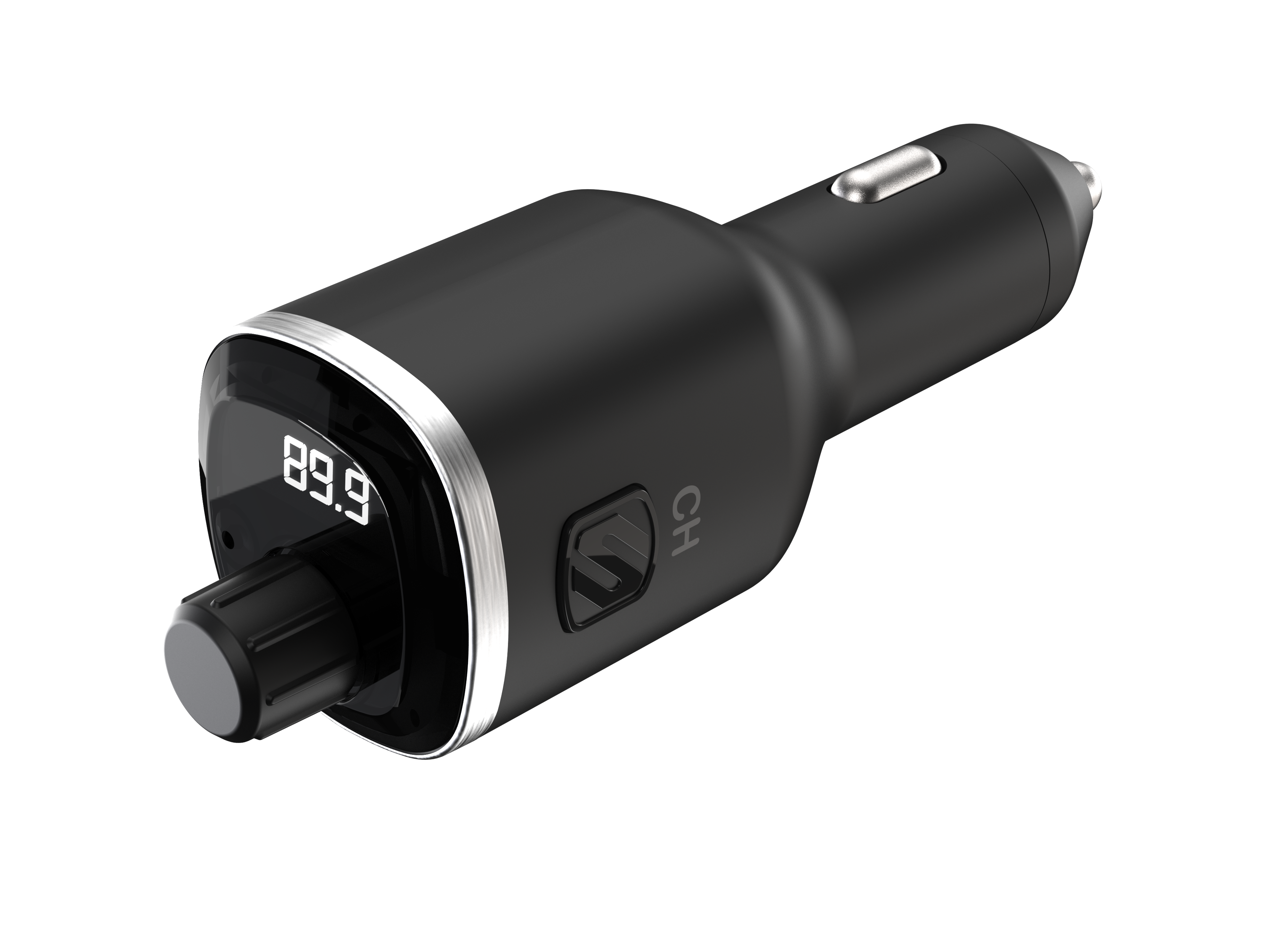 Angle. Scosche - BTFREQ Bluetooth FM Transmitter,Dual 12W USB-C and USB-A Charging Ports - Black.