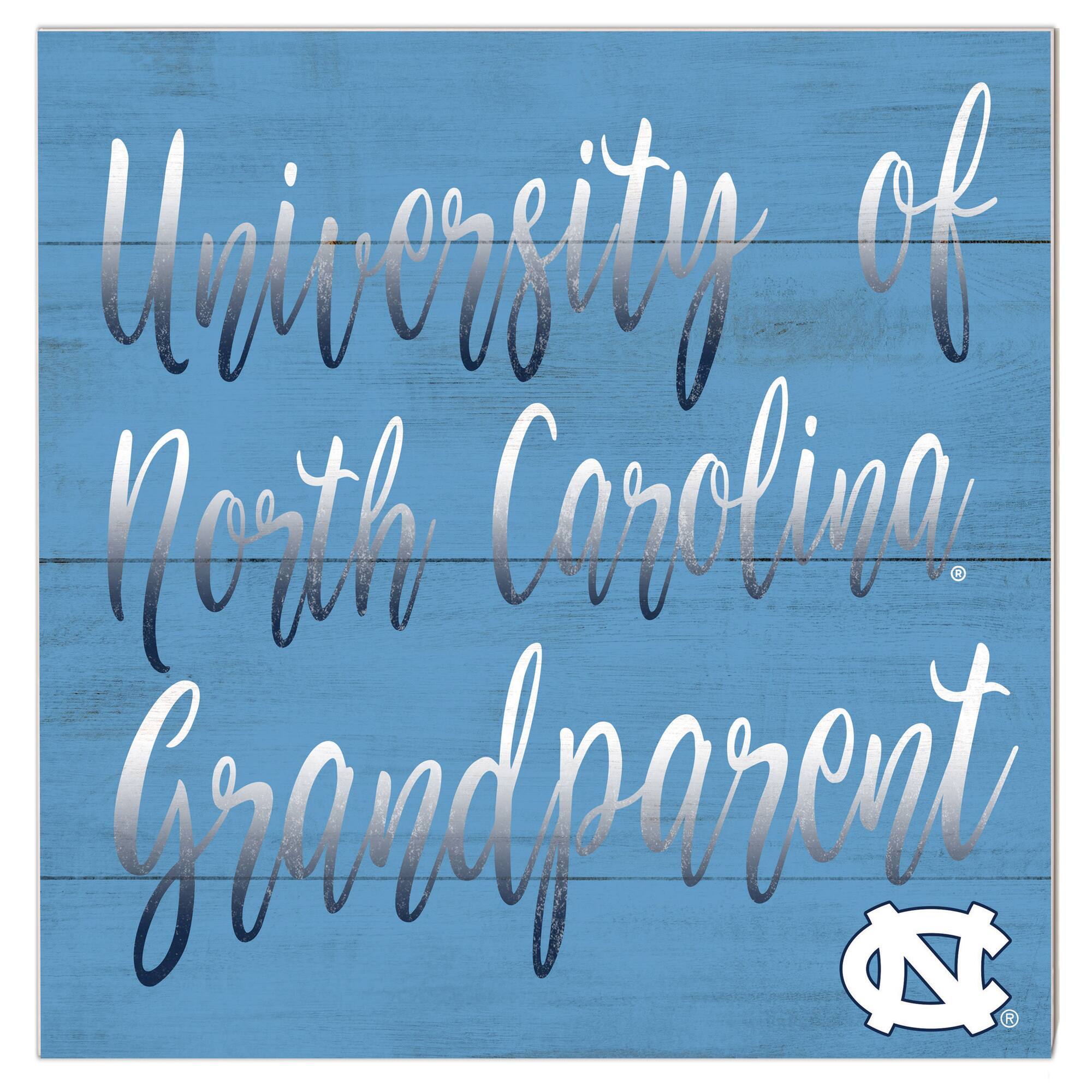 Jardine - North Carolina Tar Heels 10'' x 10'' Grandparent Plaque - Blue