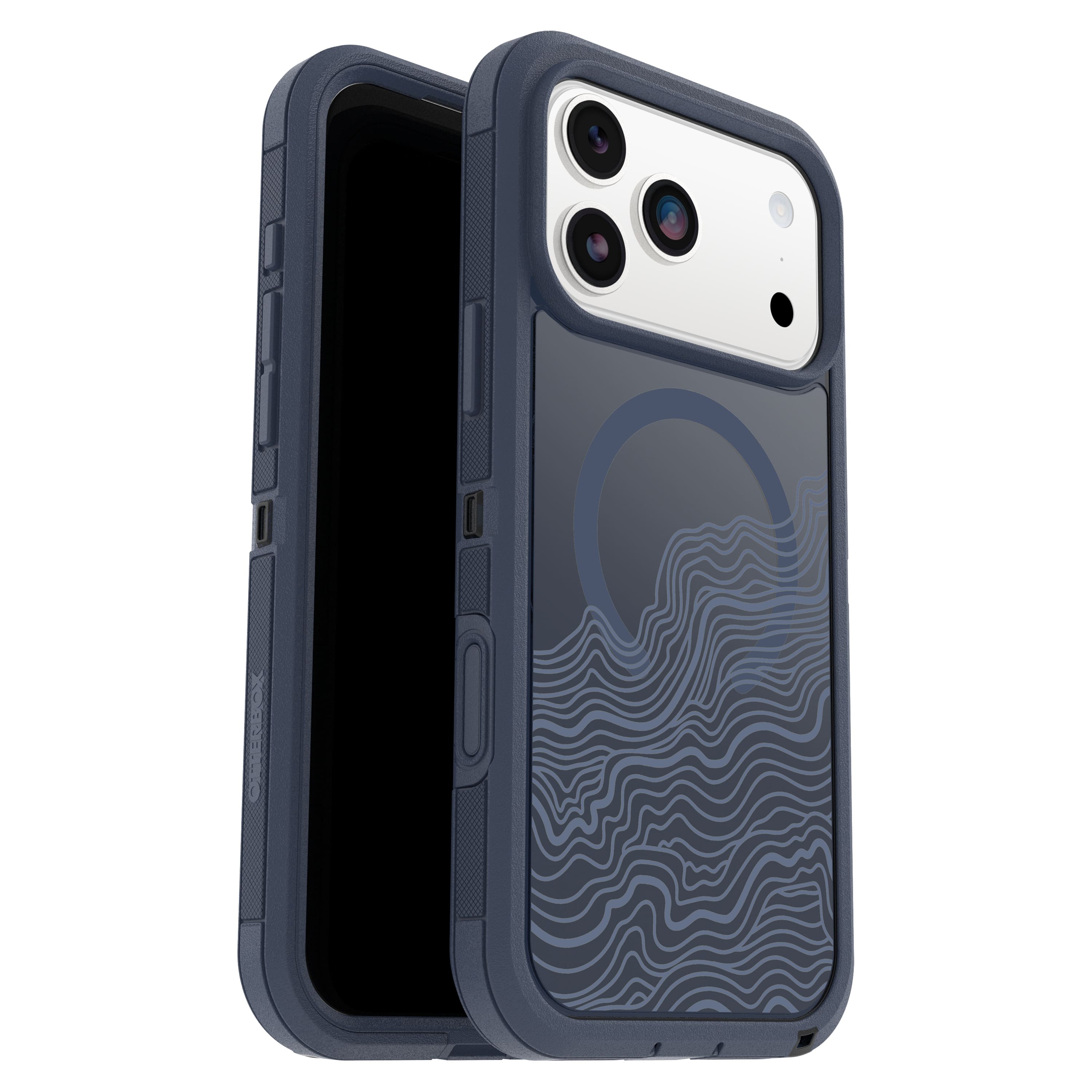 Front. OtterBox - Defender Series Pro XT Hard Shell for Apple iPhone 17 Pro Max - Blue.
