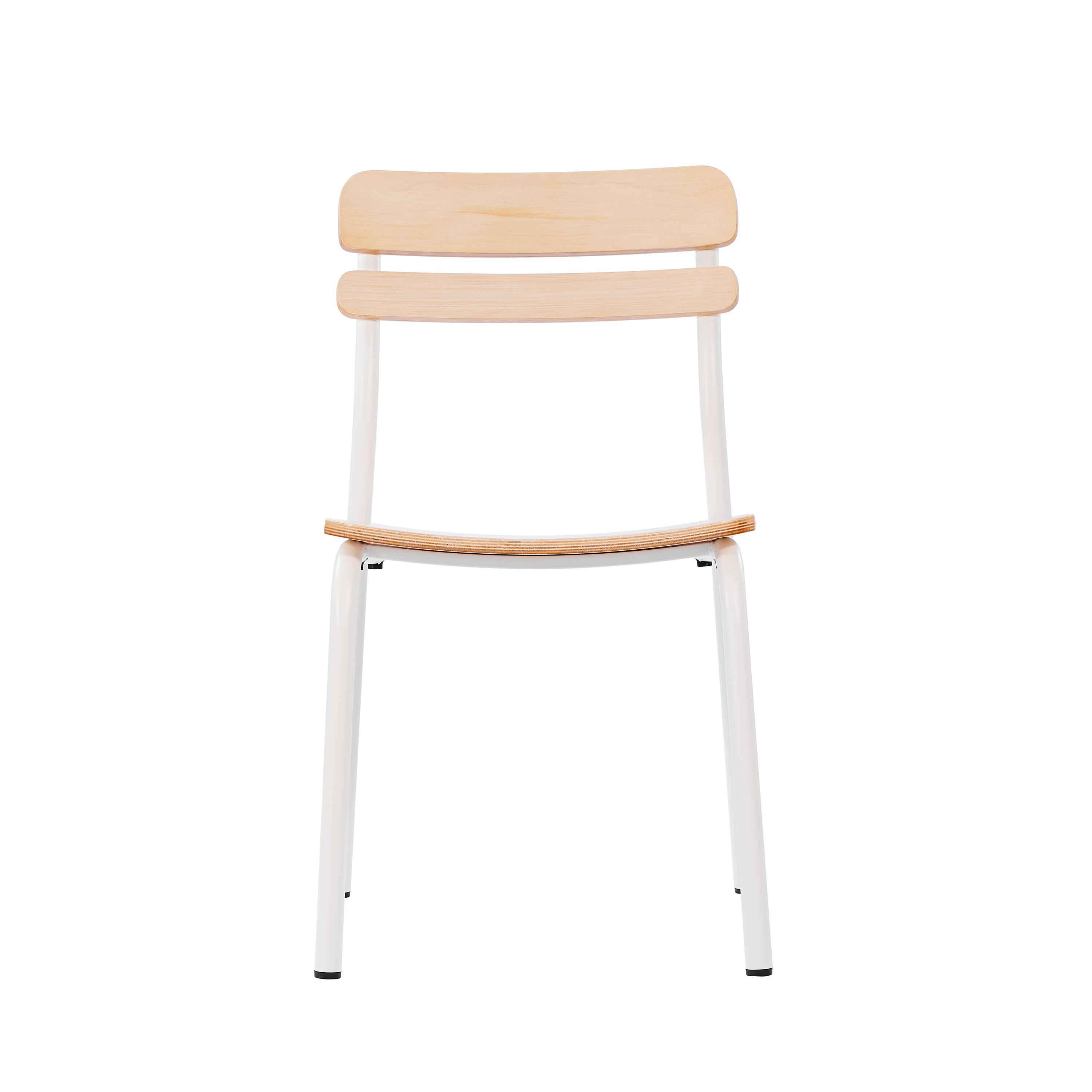 Alt View 9. Emma + Oliver - Blanchard Set of 2 Dining Chairs with Metal Frames and Solid Wood Seats and Backs with Antique Finishes - Antique White.