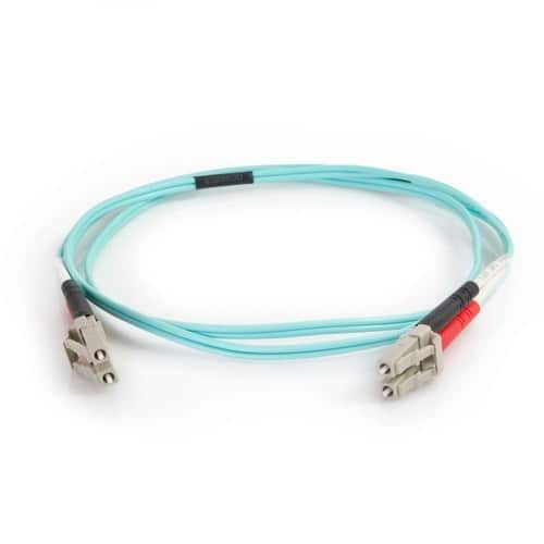 C2G - 757120010012 16-feet (5m) LC-LC Multimode OM4 Fiber Optic Cable - Duplex - 50/125 - Aqua