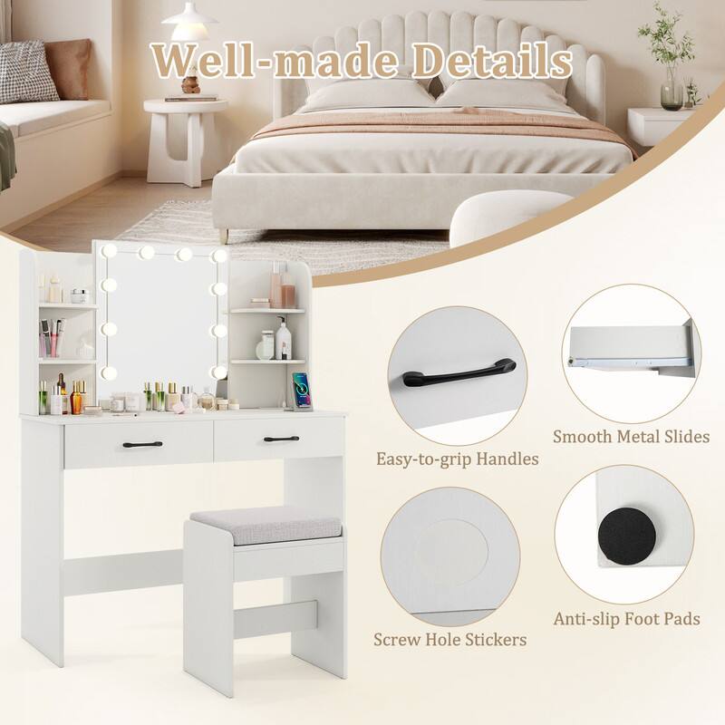 Well-made Details

Smooth Metal Slides
Easy-to-grip Handles
Anti-slip Foot Pads
Screw Hole Stickers