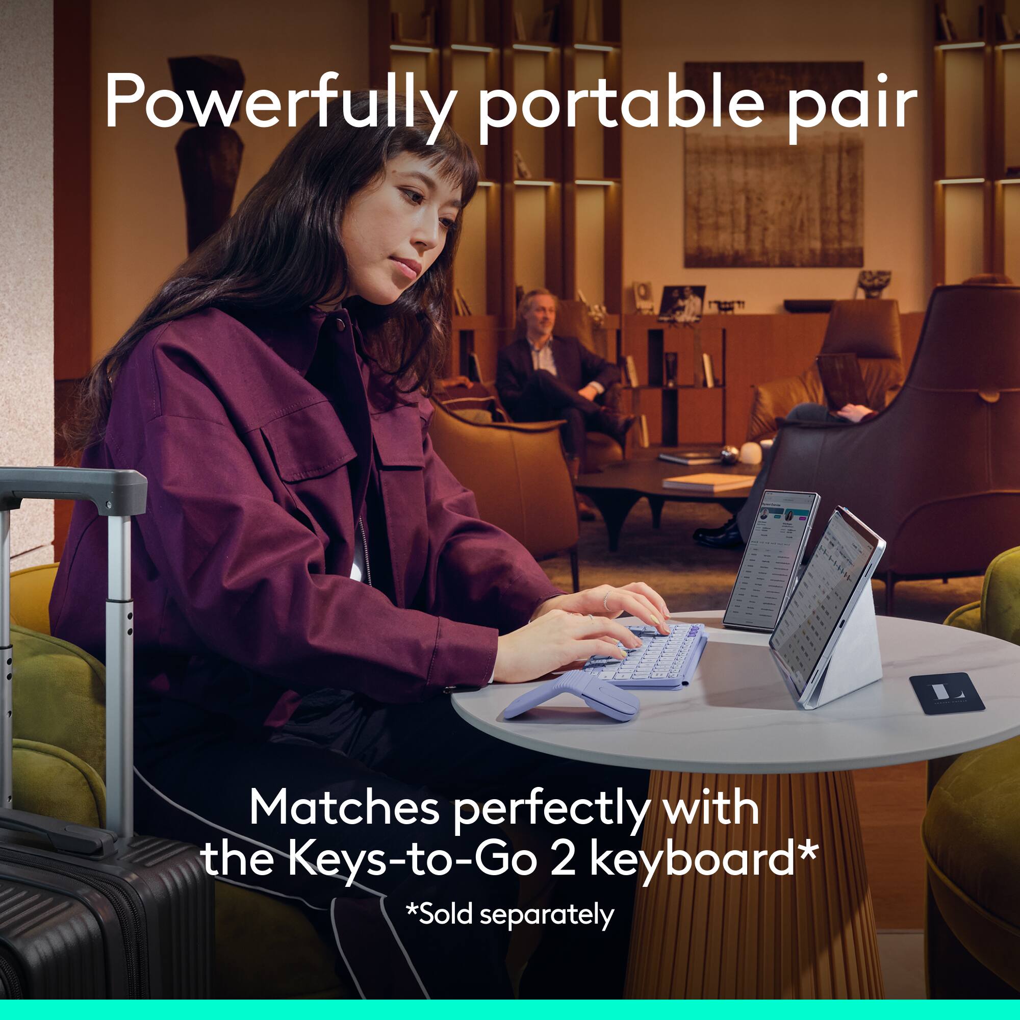 Powerfully portable pair - Matches perfectly with the Keys-to-Go 2 keyboard*  
*Sold separately