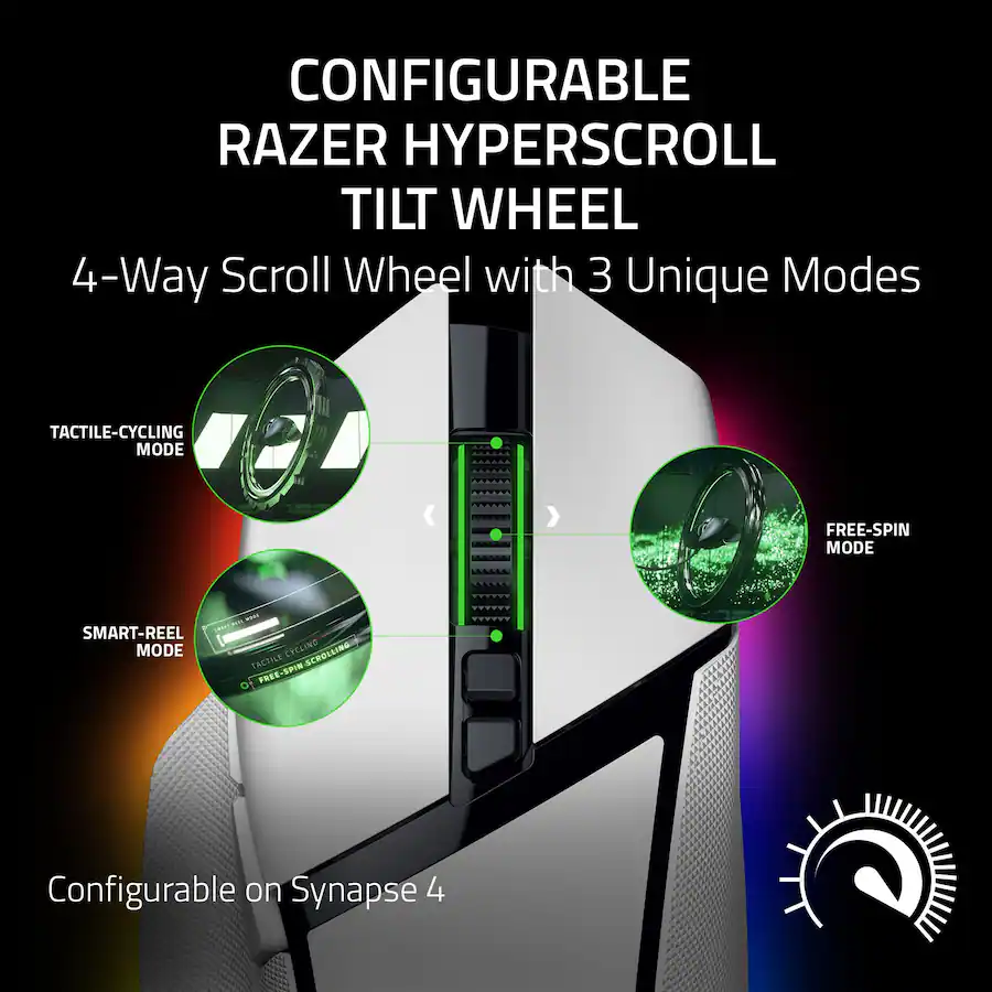 Wheel Rgb Razer Mouse Effect Razer Basilisk V3 Pro 35K Optical Gaming Mouse with HyperScroll Tilt ...