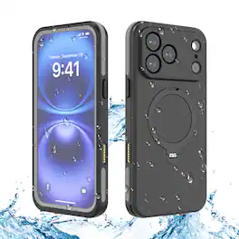 UUCOVER - Waterproof Case for Apple iPhone 18 Pro Max,Shockproof TPU+PC Ring Stand Case Compatible with MagSafe Full Body Cover - Black