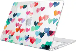 Fintie - Glitter Case for MacBook Neo 13 Inch (Model A3404, 2026 Release) Snap-On Hard Shell Cover, Slim Fit, Lightweight - Glittering Heart