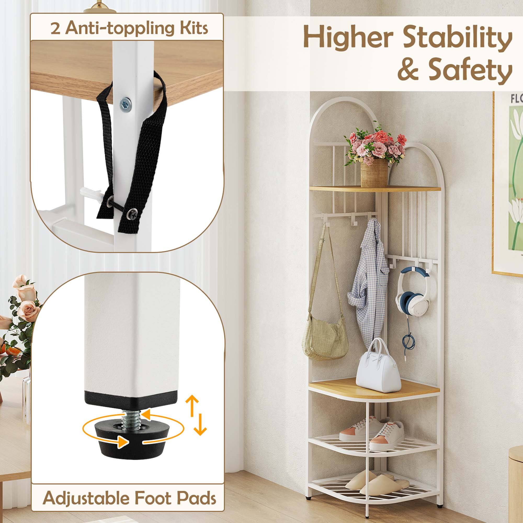 2 Anti-toppling Kits, Higher Stability & Safety, Adjustable Foot Pads
