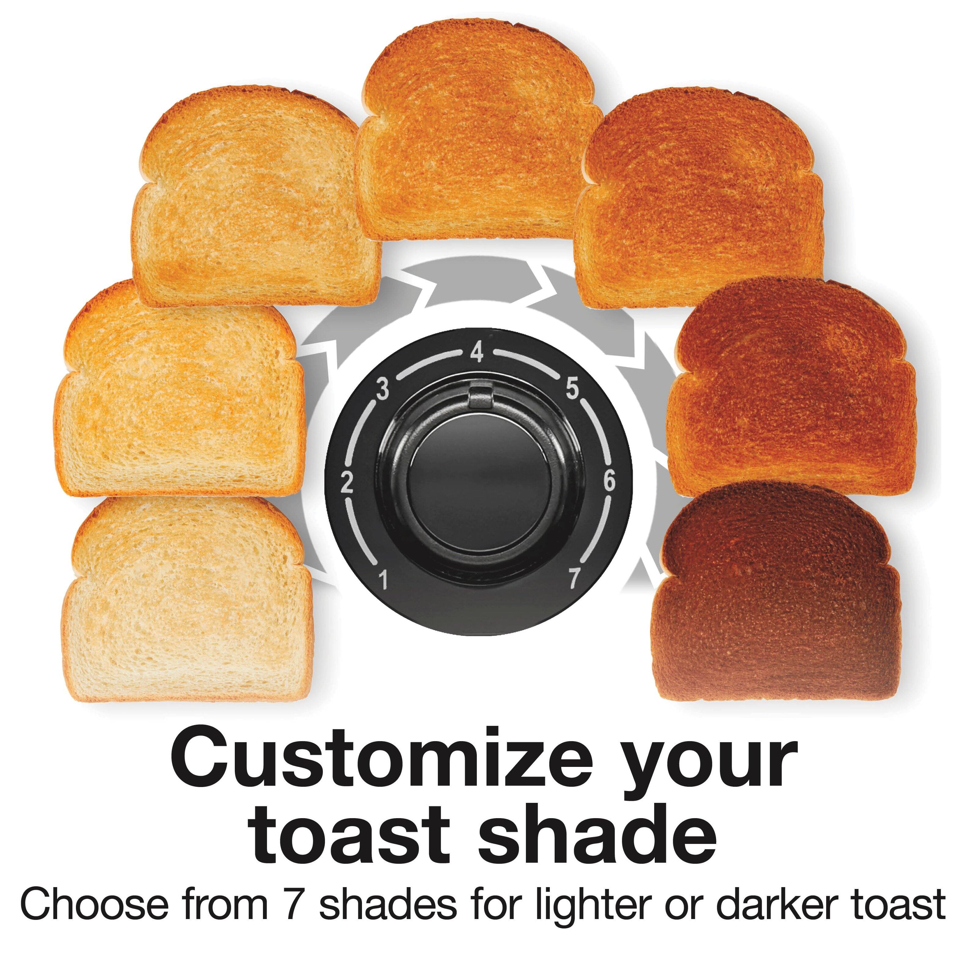 Customize your toast shade  
Choose from 7 shades for lighter or darker toast