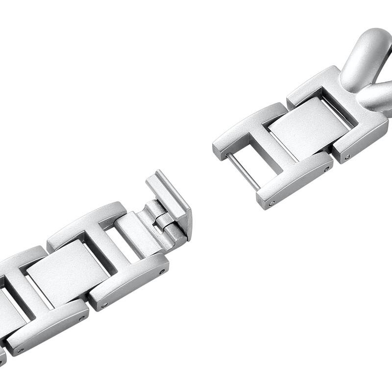 Back. Posh Tech - Caroline Metal Band for Apple Watch - Silver.