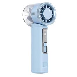 PRIMEPLUS - Handheld Mini Fan with Ice Cooling, 120-Speed USB-C Rechargeable for Travel/Outdoor/Camping/Makeup/Gifts - Blue