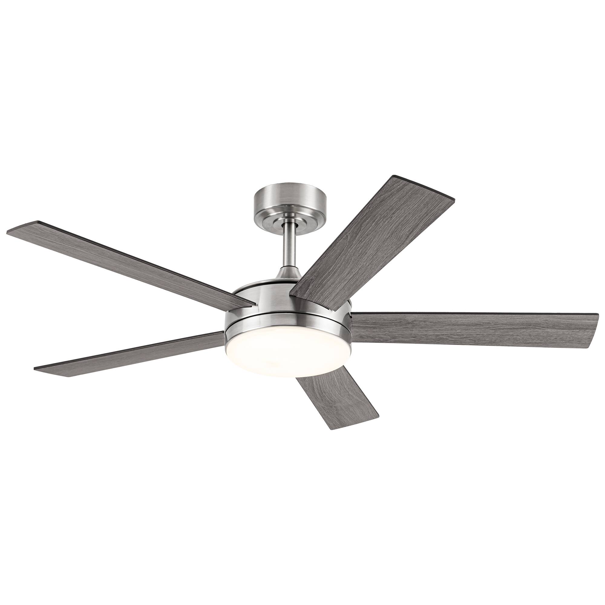 Alt View 8. Vaczon - 48" Modern Brushed Nickel Reversible 5-blade LED Ceiling Fan with Remote and APP Control - Nickel.