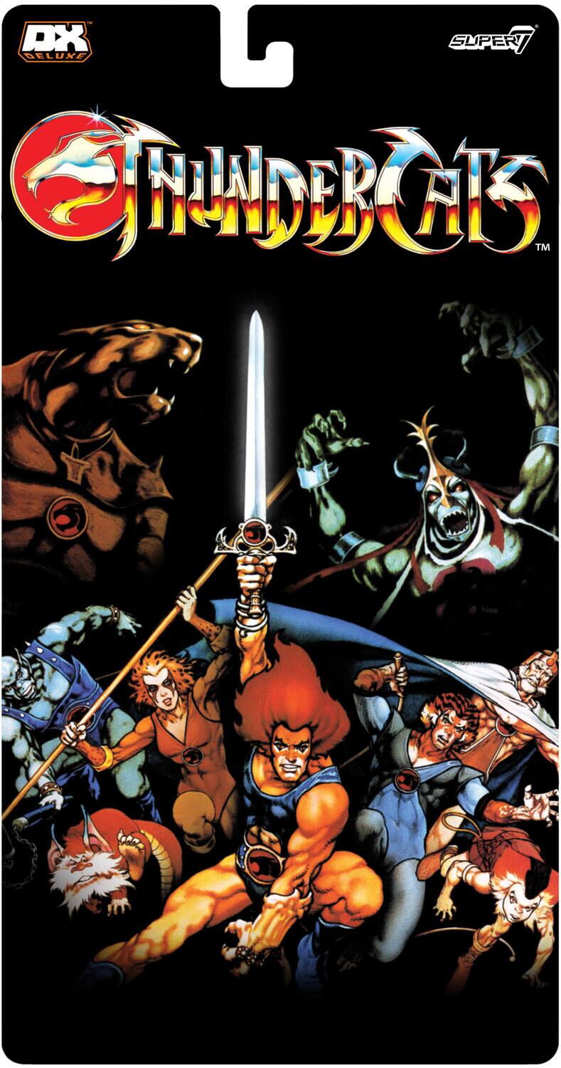 The corrected text is: "DX Super Deluxe Thundercats"