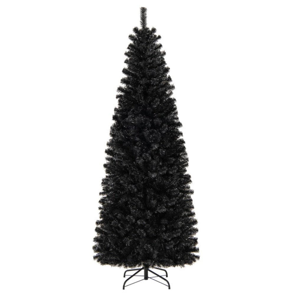 Boyel Living - 7ft Halloween Tree with Warm White Lights and PVC Branch Tips - Black