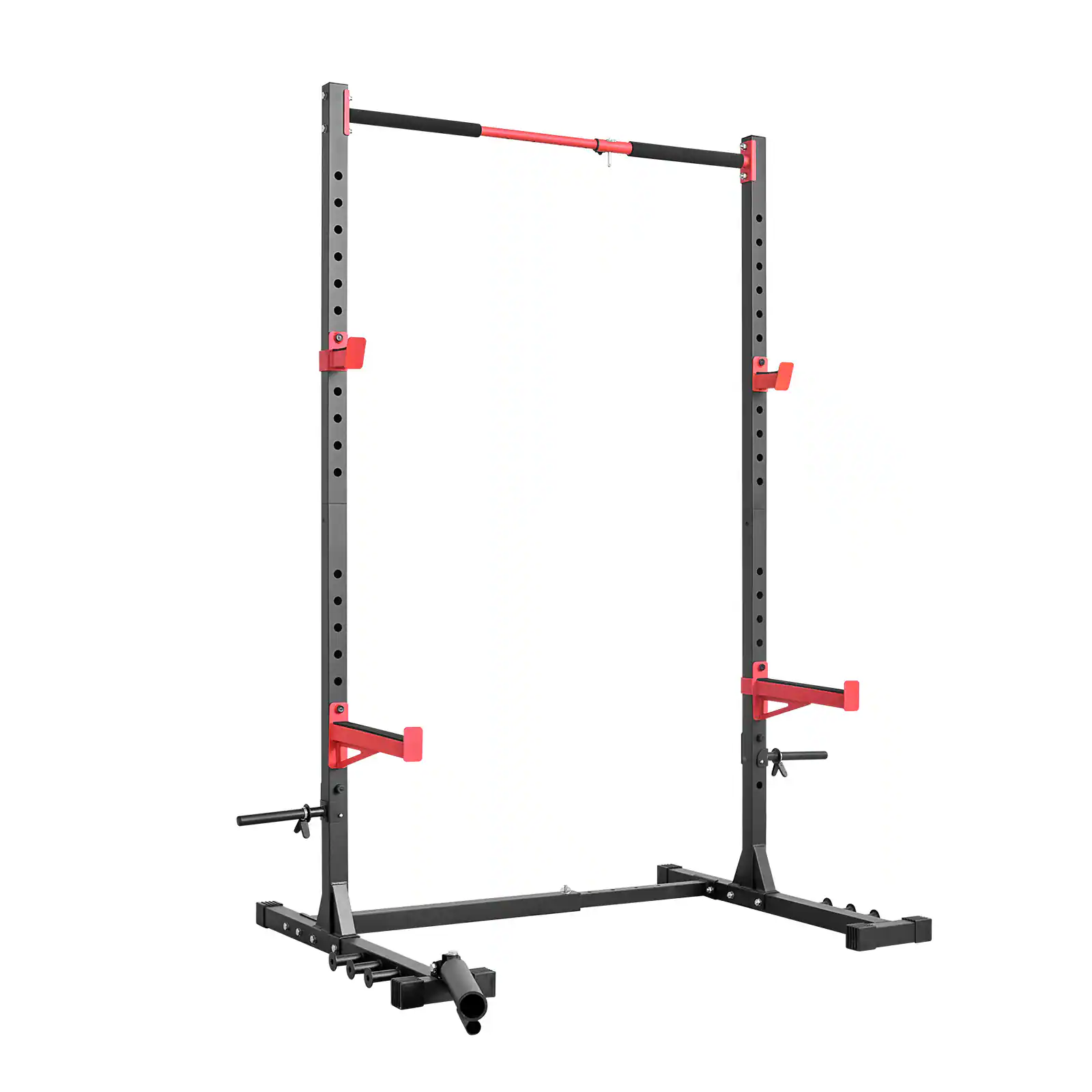 Alt View 5. VEVOR - Power Cage Rack, Multifunctional Squat Rack for Home Gym, Width-Adjustable Workout Strength Training Equipment - Black.