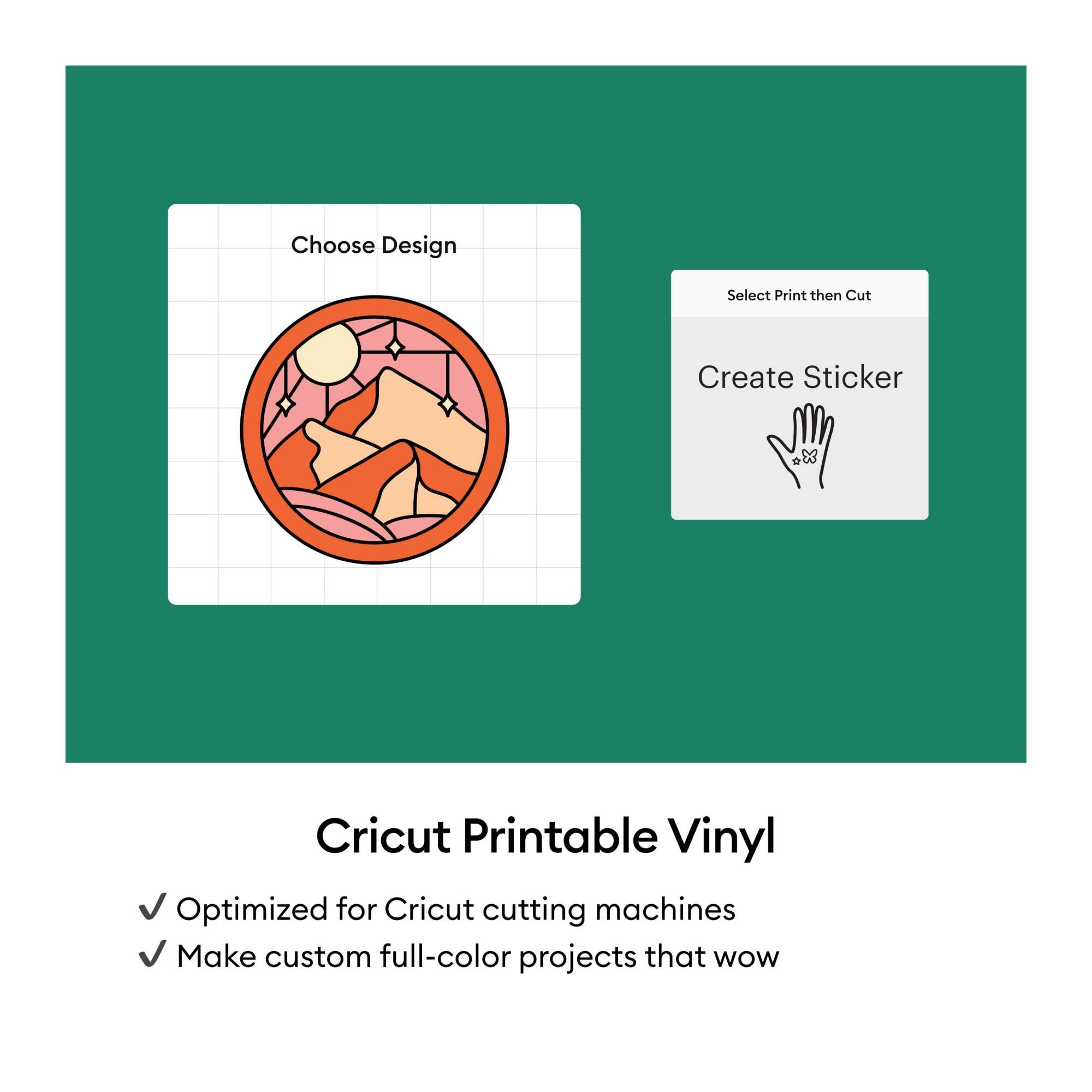 Cricut Printable Vinyl Sheets 8.5 x 11 in, 40 Count, Transparent - Best Buy