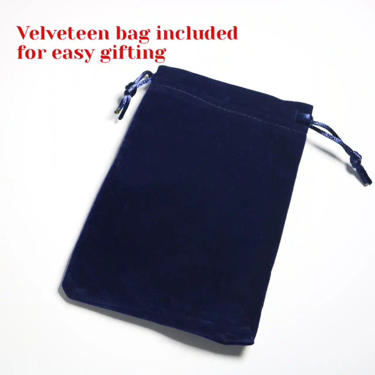 Velveteen bag included for easy gifting