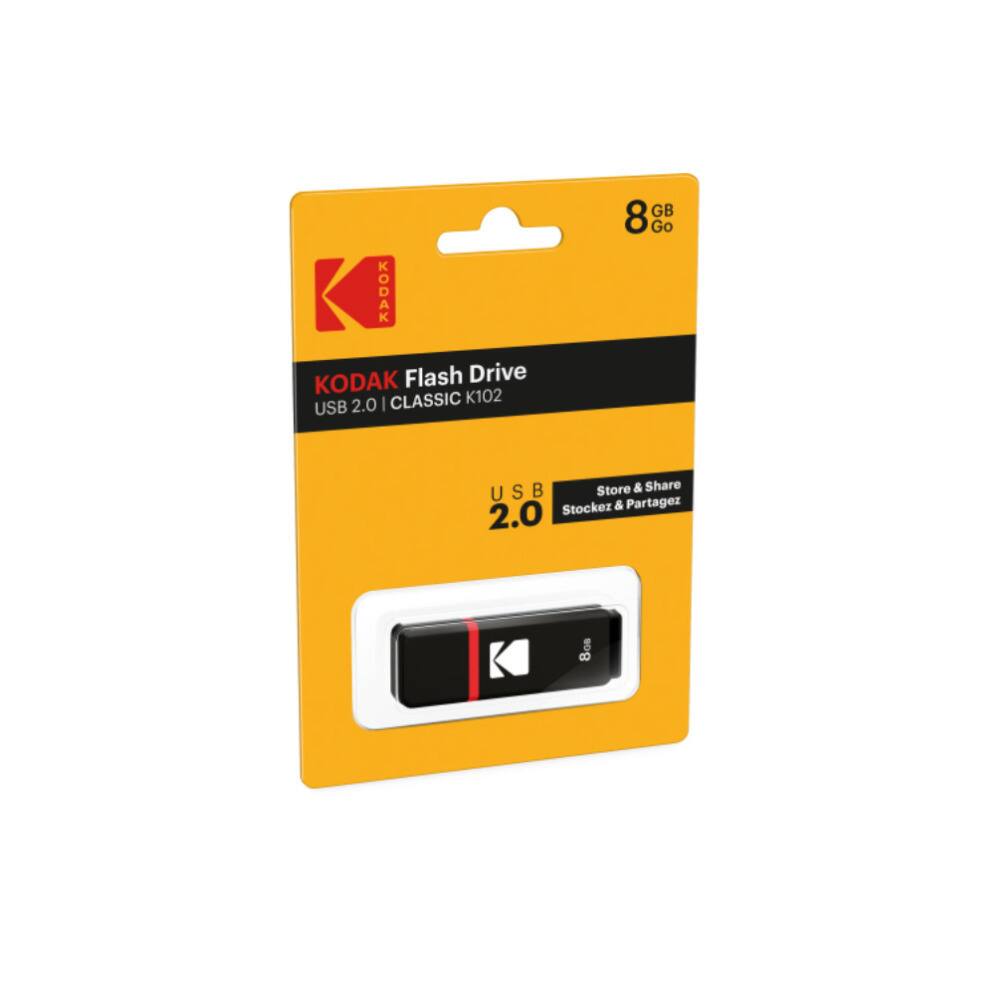 KODAK Flash Drive CLASSIC K102 USB 2.0  
8,88 GB Go  
USB Store & Share 2.0 Stockez & Partagez