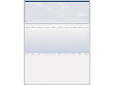 Front. Paris - Paris DocuGard Standard 8.5" x 11" Business Security Check On Top, 24 lbs., Blue, 500 Sheets/Ream (PRB04501) - Blue.