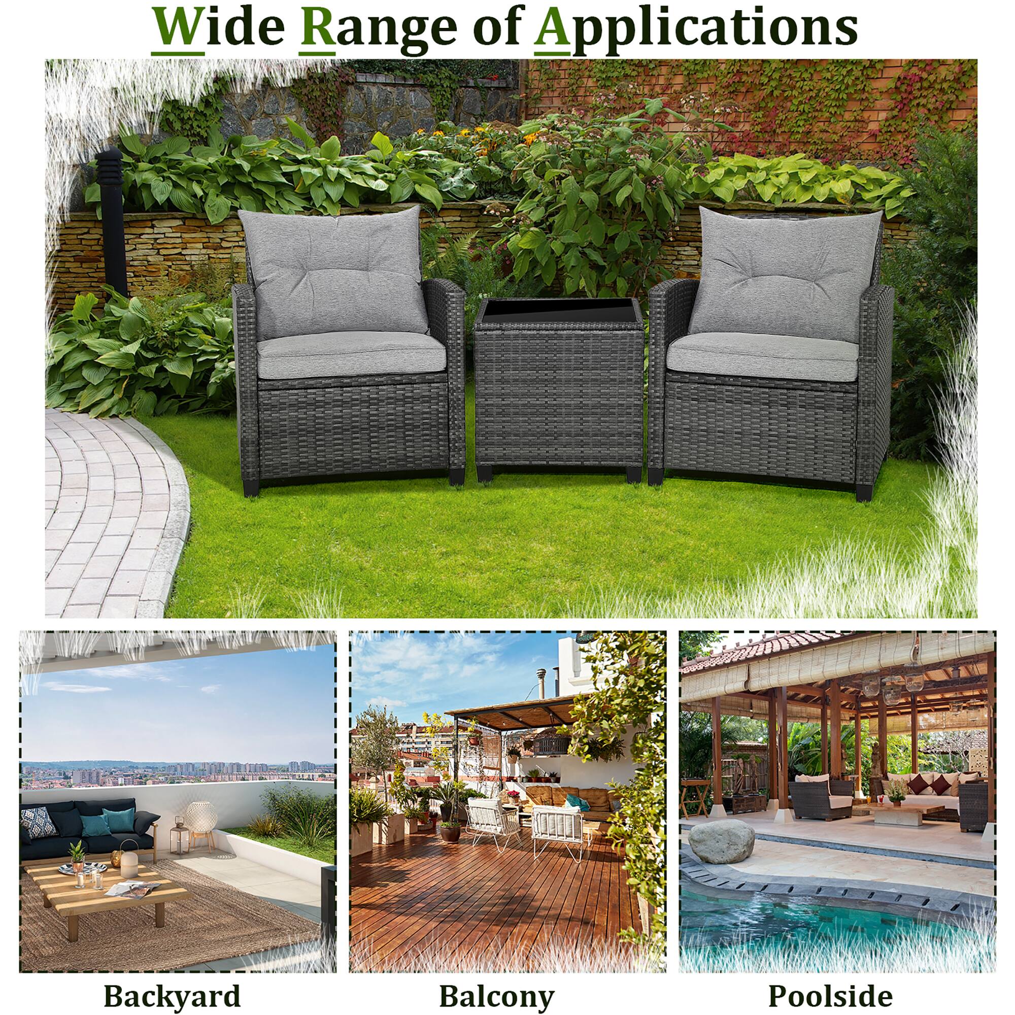 Wide Range of Applications
Backyard
Balcony
Poolside
