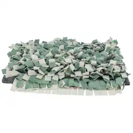 TRIXIE - Snuffle Mat for Dogs Level 1 Enrichment Puzzle for Dogs Slow Feeder - Green/Gray