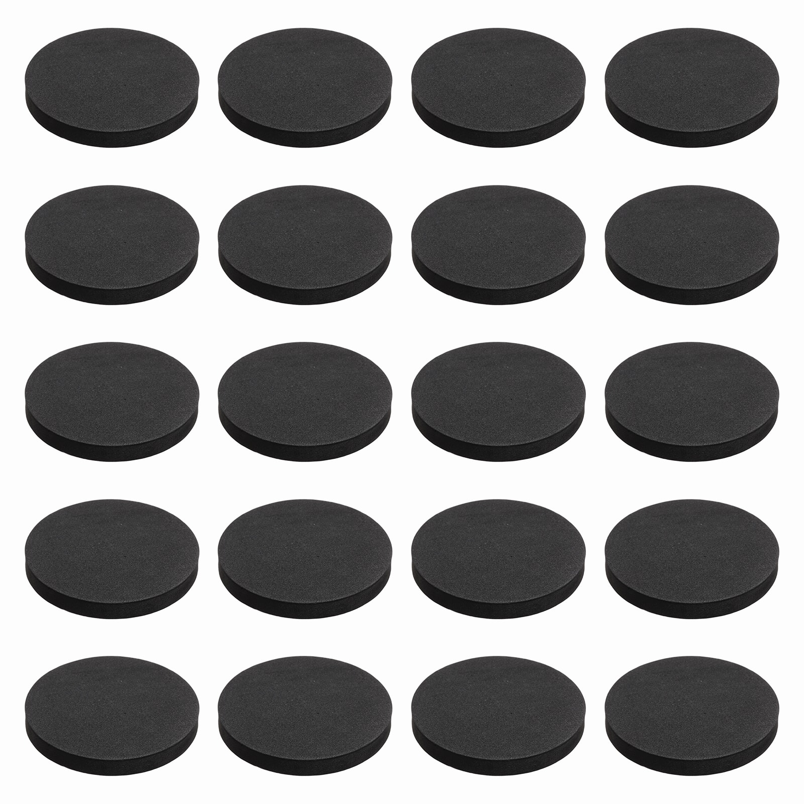 Unique Bargains - Single Sided Speaker Isolation Pads 65x8mm Round EVA Acoustic Foam Anti-Vibration Feet for Speaker Subwoofer, 32pcs - Black