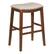 Angle. OSP Home Furnishings - Metro 29" Leather Saddle Stool with Nail Head Accents - Cream.