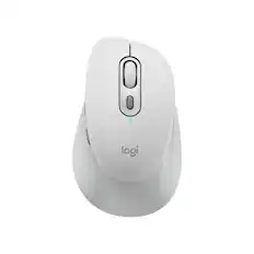 Front. Logitech - Signature Comfort M840 L Wireless Bluetooth Mouse with Silent Clicks and Customizable Buttons - Off-white.