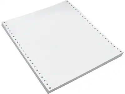 Front. Staples - 9.5" x 11" Carbonless Paper, 15 lbs., 100 Brightness, 1650/Carton - White.
