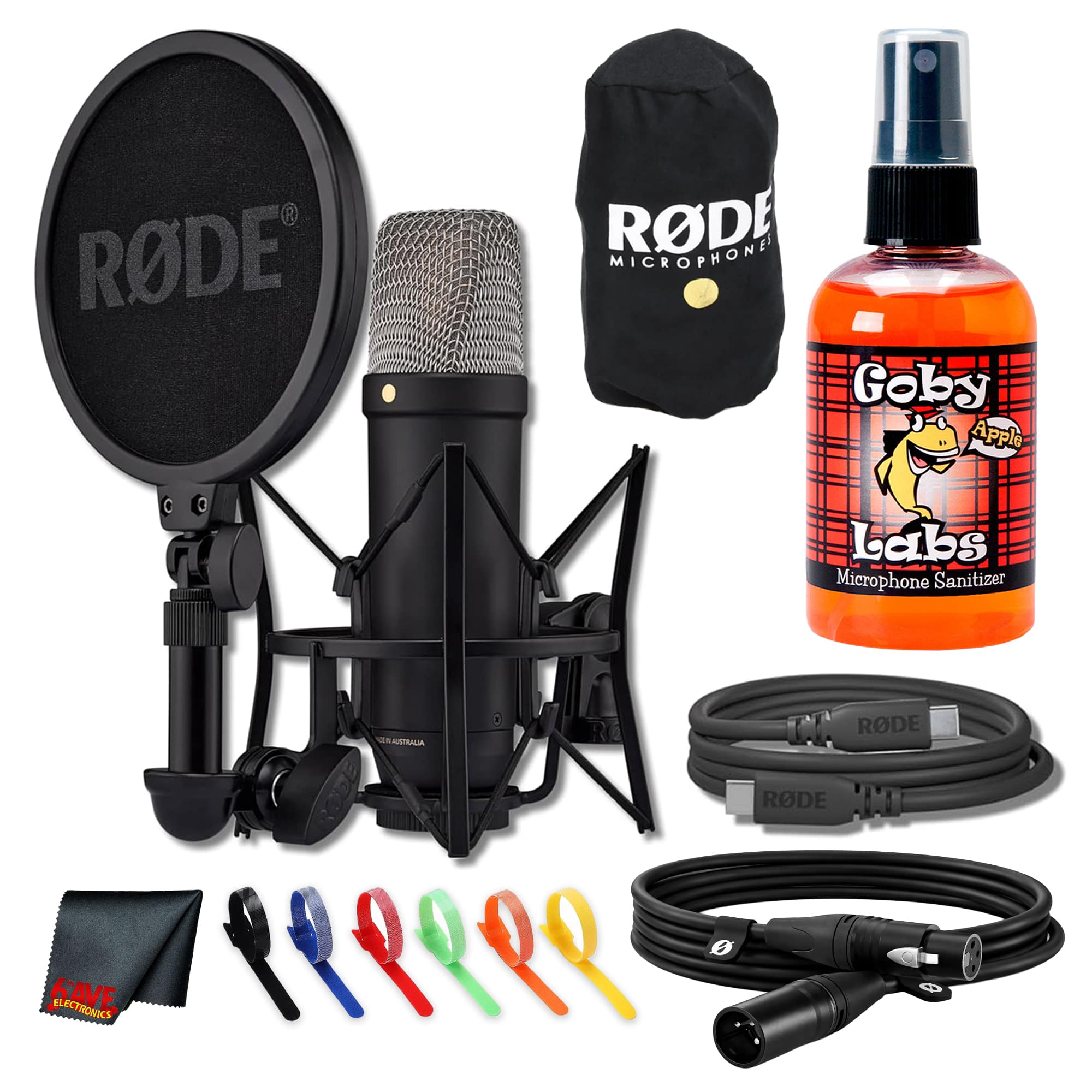 RODE - NT1 5th Gen Large-Diaphragm Cardioid Condenser Microphone | XLR/USB Hybrid Mic + More