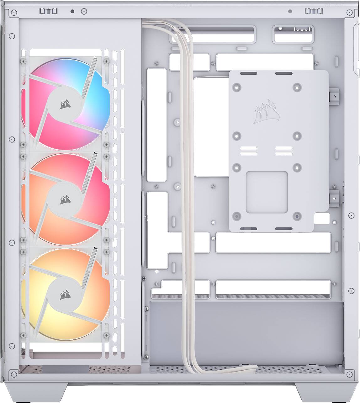 Alt View 9. CORSAIR - 3500X RS-R ARGB ATX Mid-Tower PC Case - White.
