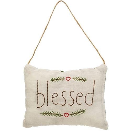 BreeBe - Blessed Pillow Ornament - Multi