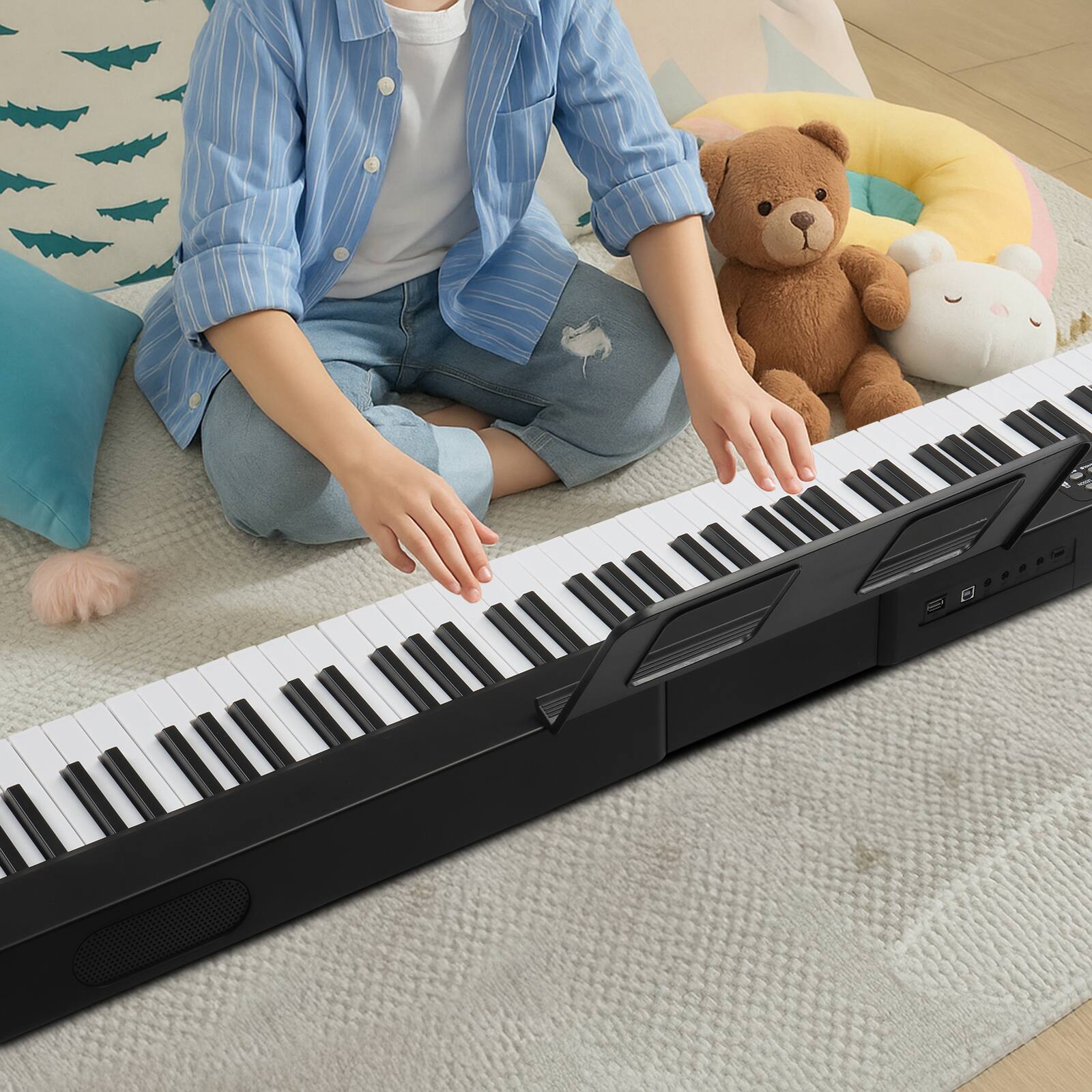 Alt View 2. Winado - 88 Key Keyboard Piano with Bluetooth MIDI, 3 Teaching & Dual Keyboard Mode, 1000 Rhythms & Tones, Digital Piano.