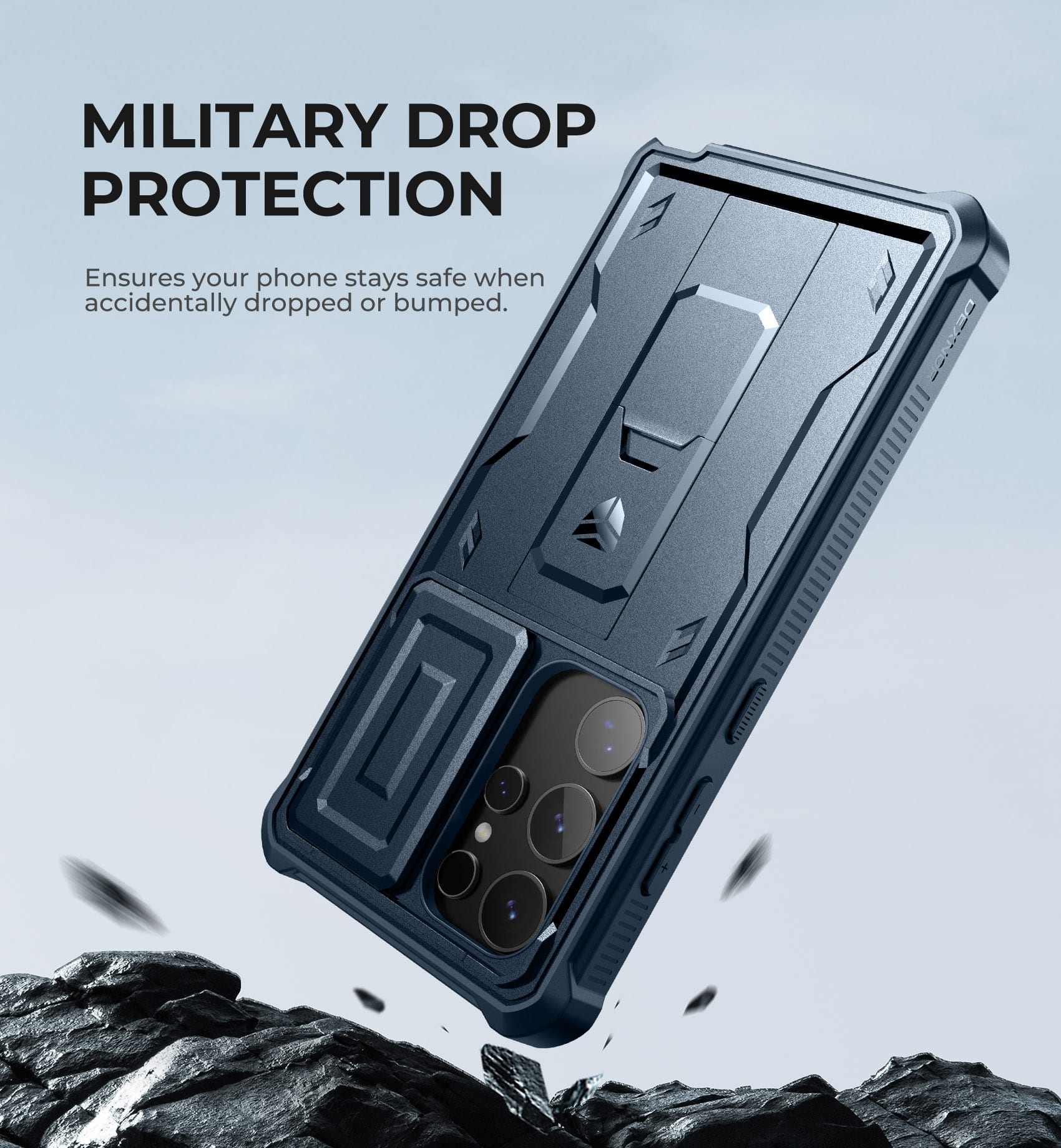 MILITARY DROP PROTECTION
Ensures your phone stays safe when accidentally dropped or bumped.