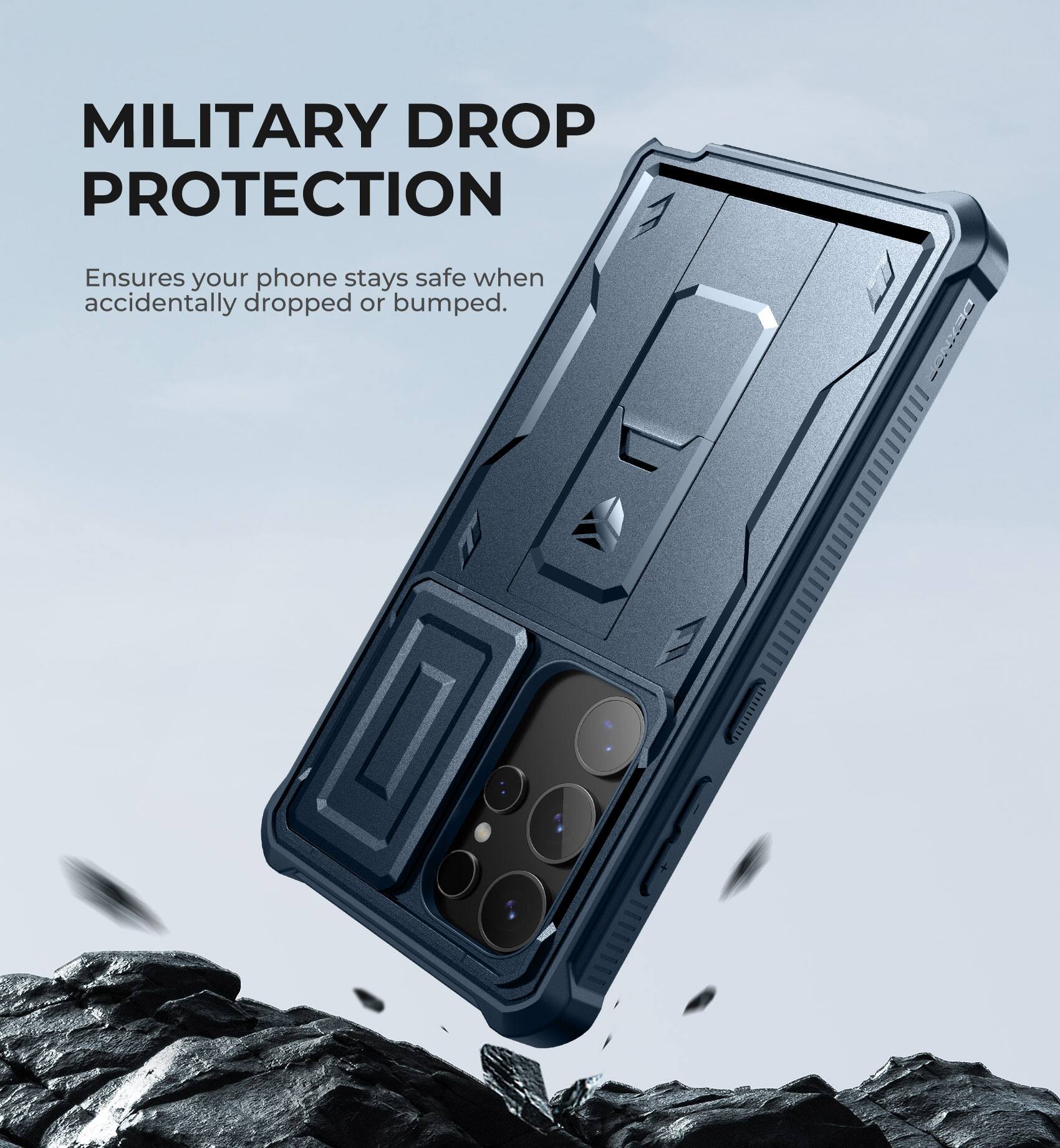 MILITARY DROP PROTECTION
Ensures your phone stays safe when accidentally dropped or bumped.