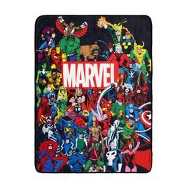Surreal Entertainment - Marvel Comics Superheroes Fleece Throw Blanket | 45 x 60 Inches - Red