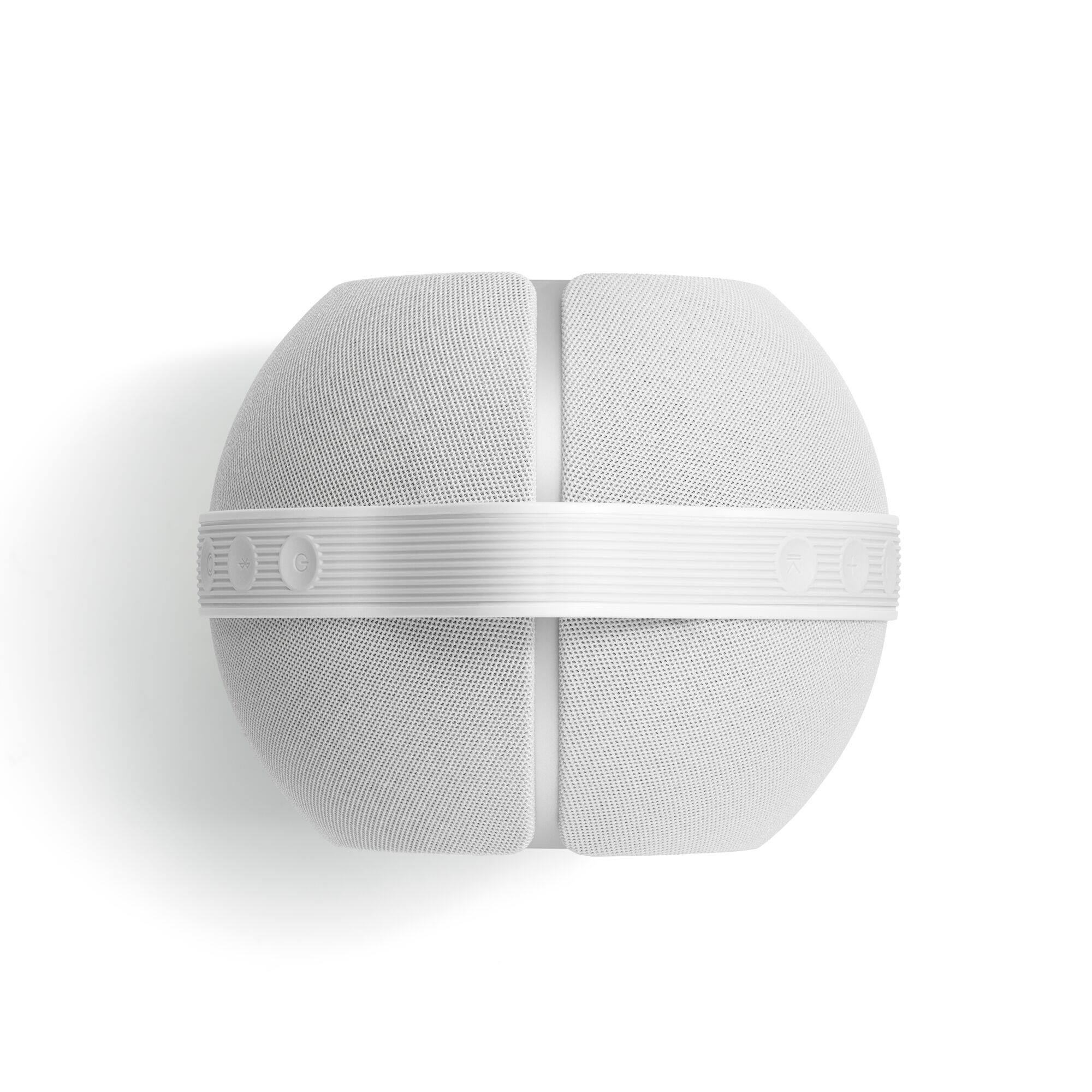 Alt View 2. Devialet - Mania Portable Bluetooth and Wi-Fi Capability Speaker (w/Cocoon Dock) - White Mist.