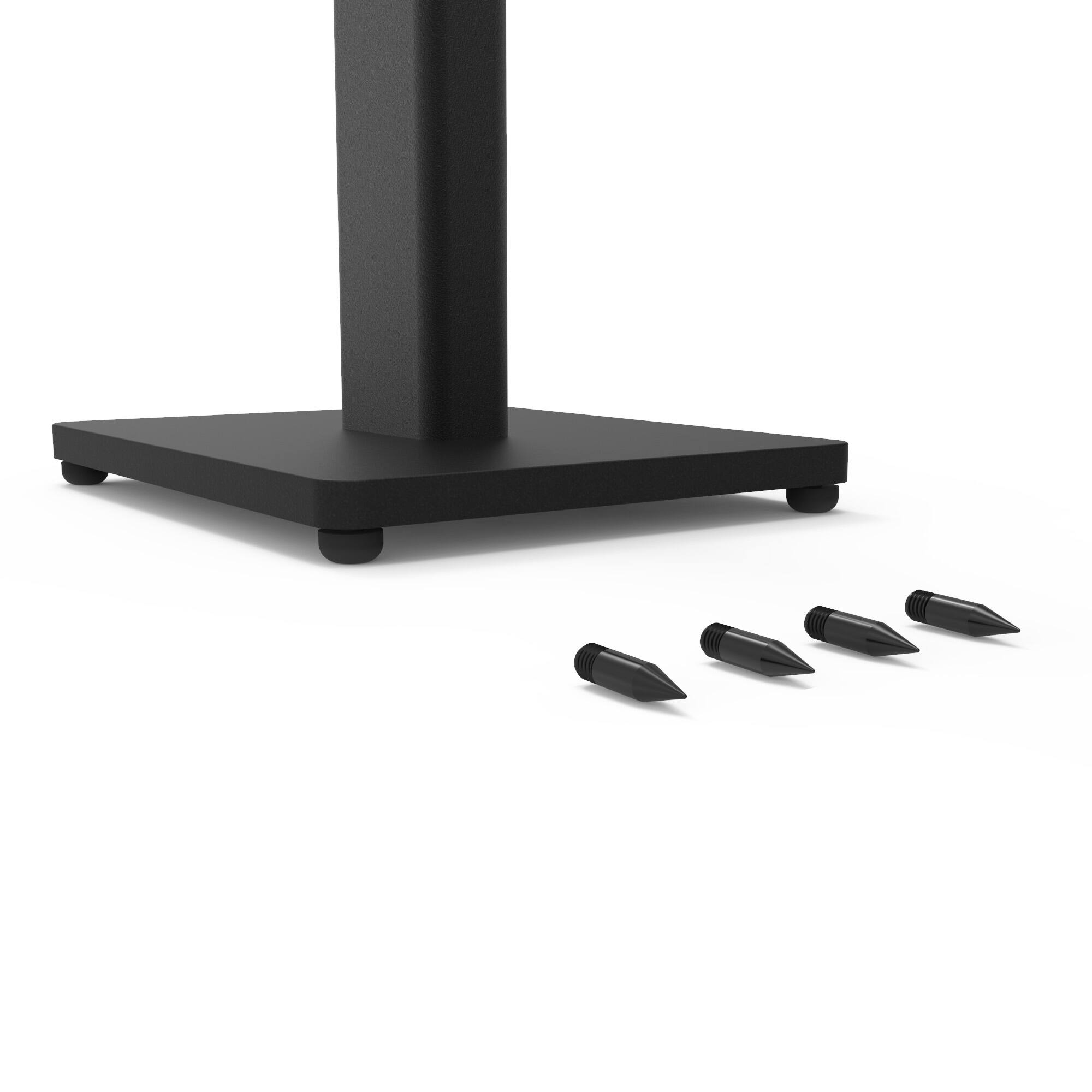 Alt View 4. Kanto - 34" Universal Bookshelf Speaker Floor Stands, Pair - Black.