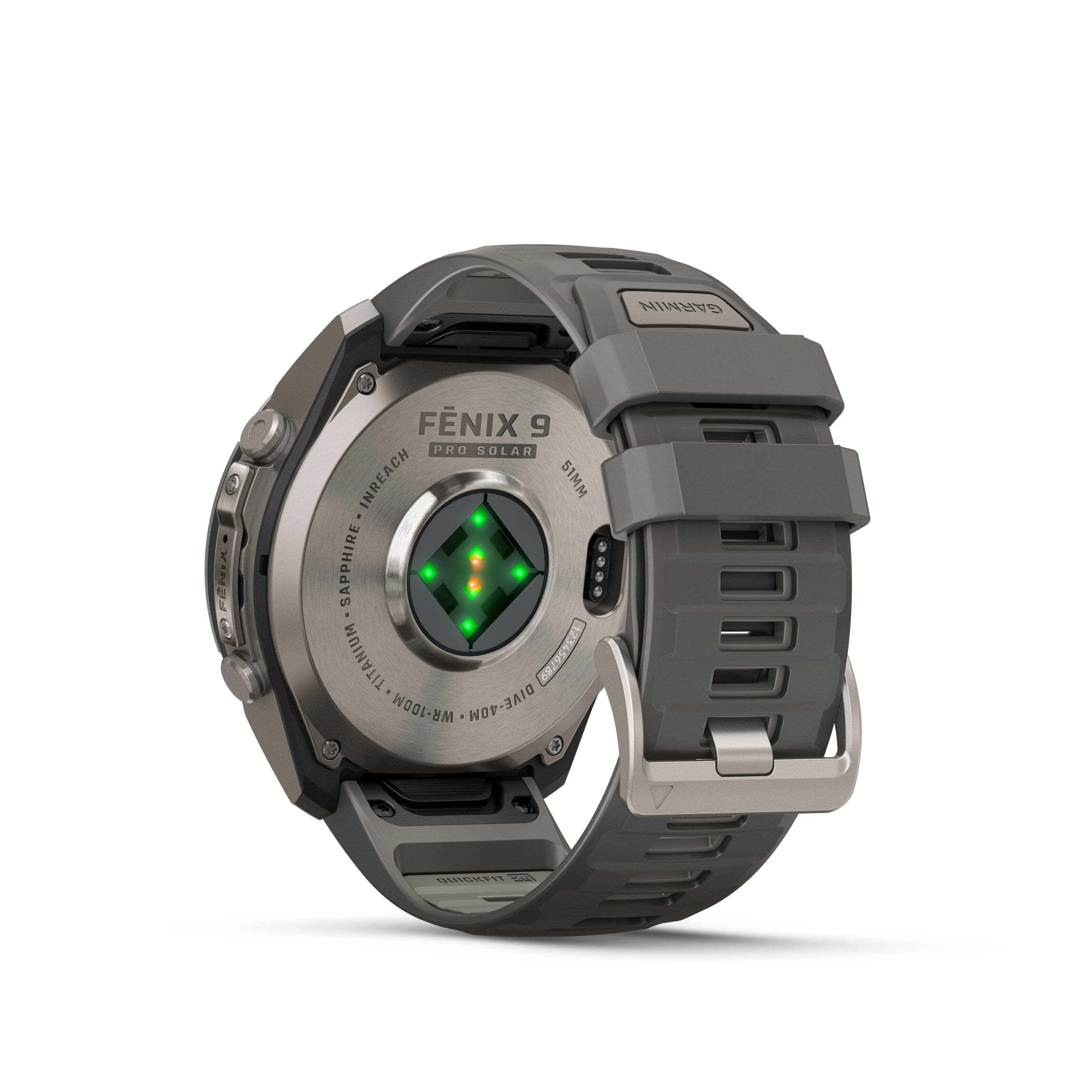 GARMIN  
FENIX 9 PRO SOLAR INREACH - 51MM SAPPHIRE TITANIUM 1 WR-100M DIVE-40M  
QUICKFIT