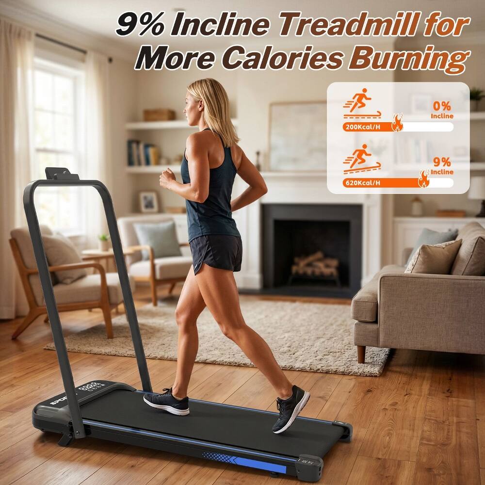 9% Incline Treadmill for More Calories Burning

0% Incline: 200Kcal/H

9% Incline: 620Kcal/H