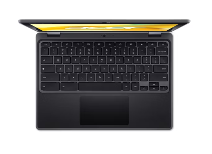 Back. Acer - Chromebook Spin 511 Celeron N100 4GB RAM 64GB eMMC 11.6″ HD Touch 2-in-1 ChromeOS - Shale Black.