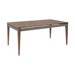 Armen Living - Orbit Outdoor Patio Dining Table in Weathered Eucalyptus Wood - Brown