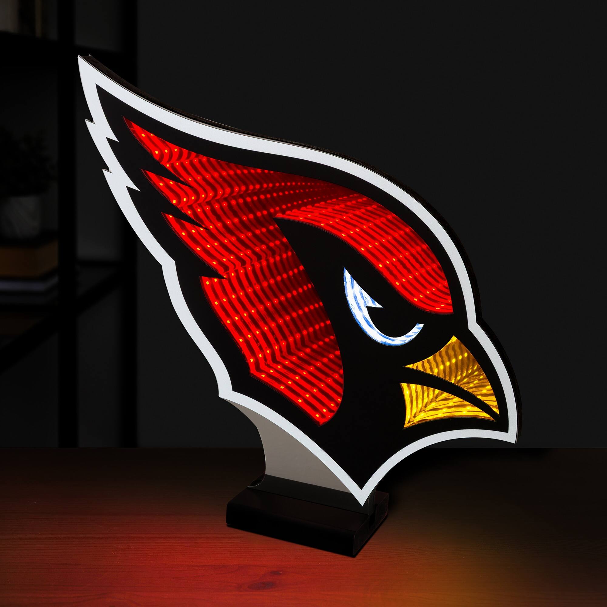 Alt View 2. Sporticulture - Arizona Cardinals LED Infinity Logo Light - Red.