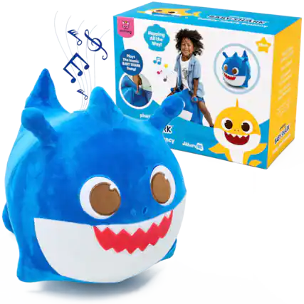 pinkfong Hopping All the Way! Plays The Iconic BABY SHARK Song!
Daddy BABYSHARK pinkfong Shark Bouncy 18m+ Easily inflates truce
pink
K ncy dittery git
Plays Andry BABYSHARK Song
