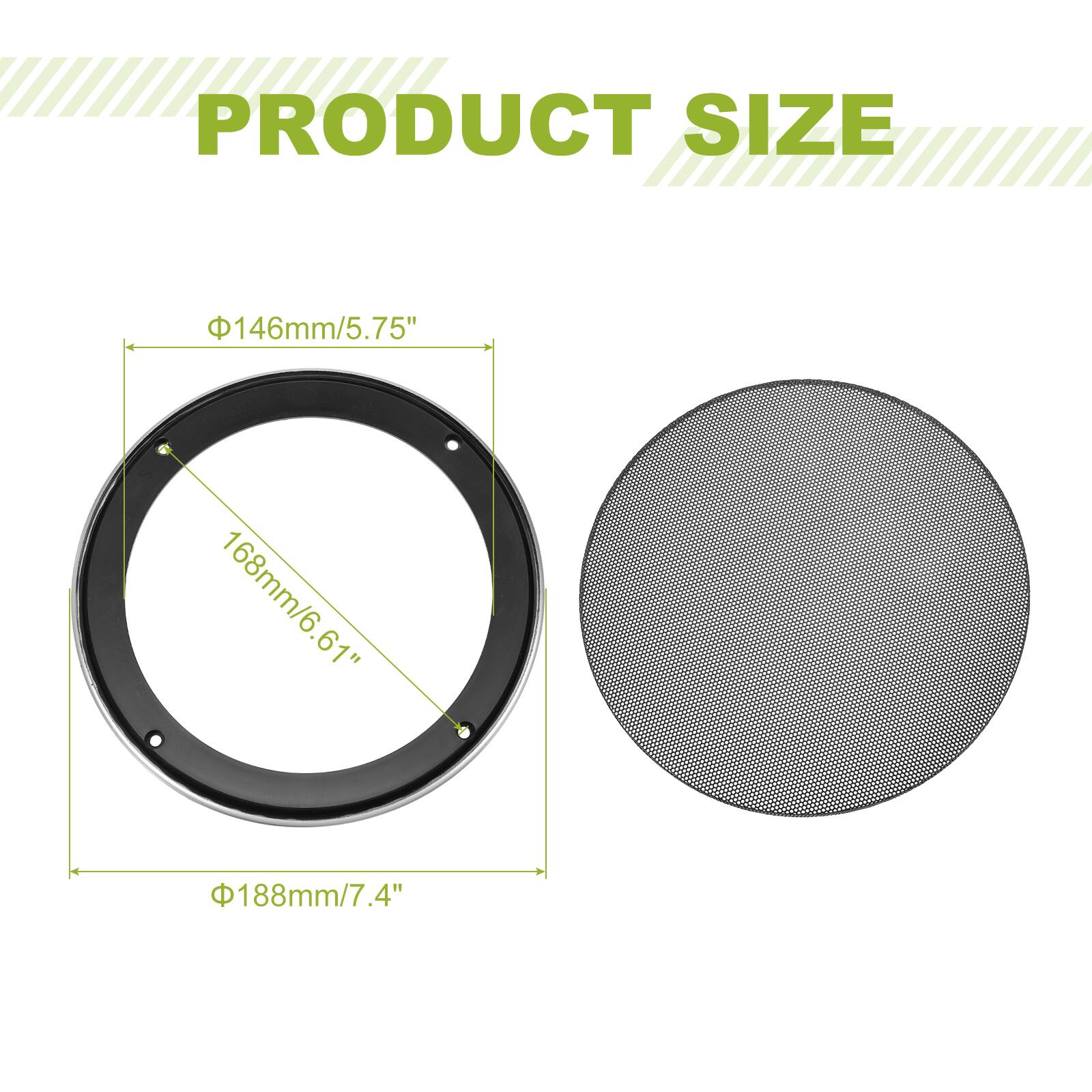 PRODUCT SIZE  
146mm/5.75"  
168mm/6.61"  
188mm/7.4"