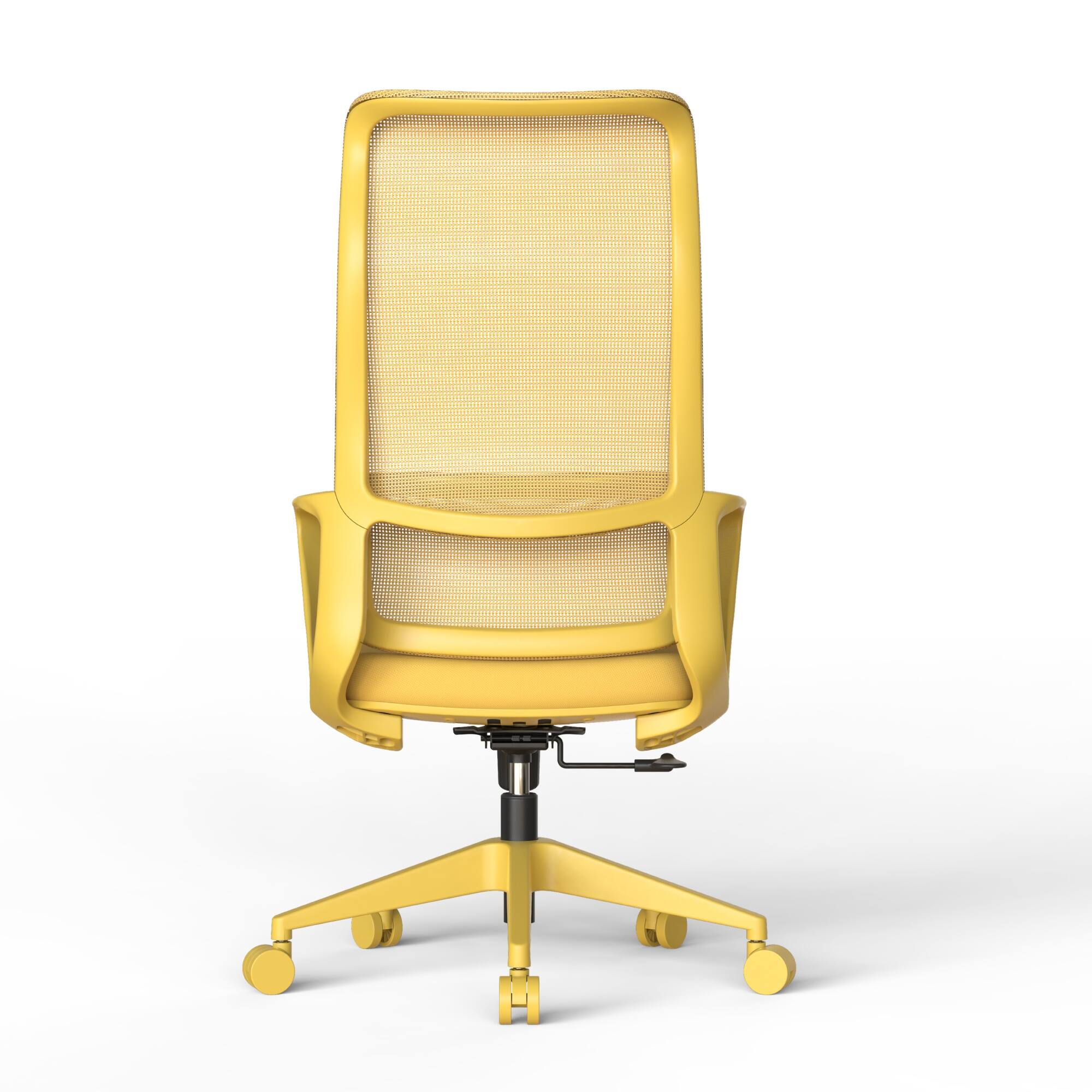 Back. Boyel Living - High-Back Ergonomic Mesh Executive Office Chair with Lumbar Support - Yellow.